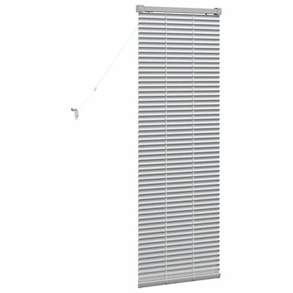 Venetian Blinds Height Adjustable Silver 130 x 45 cm Aluminium