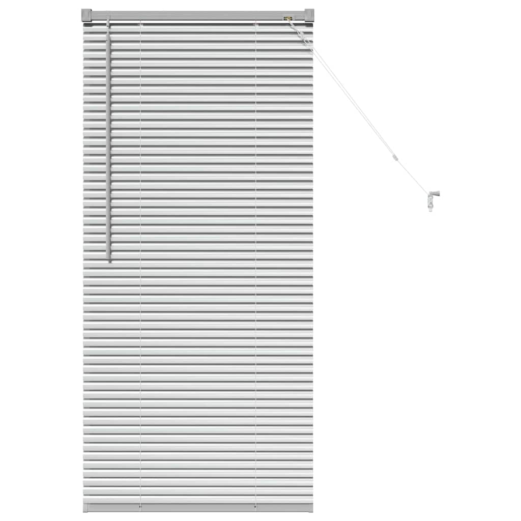 Venetian Blinds Height Adjustable Silver 130 x 55 cm Aluminium