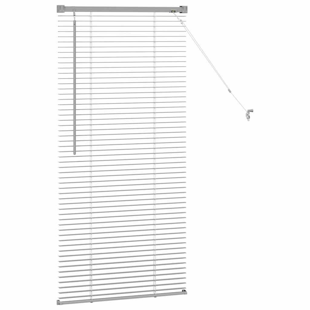 Venetian Blinds Height Adjustable Silver 130 x 60 cm Aluminium