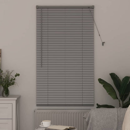 Venetian Blinds Height Adjustable Silver 130 x 70 cm Aluminium