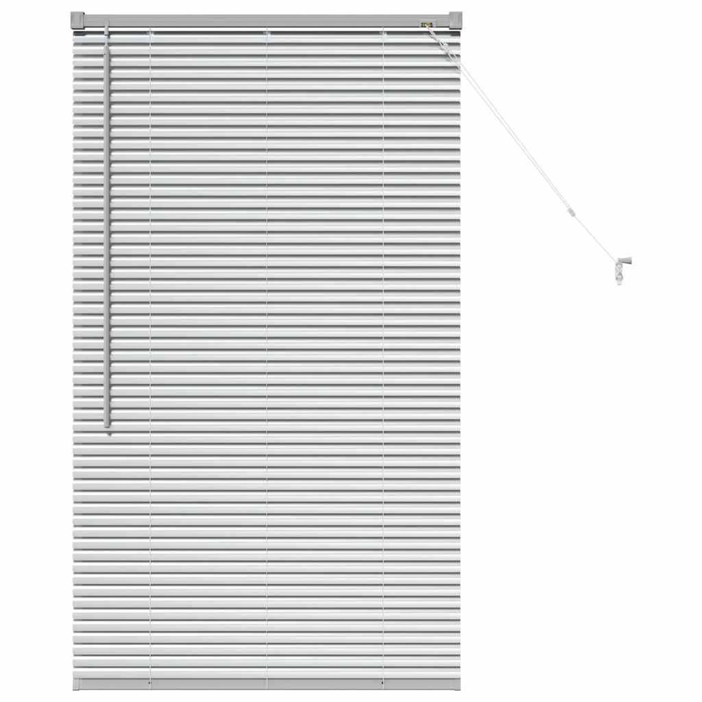 Venetian Blinds Height Adjustable Silver 130 x 70 cm Aluminium