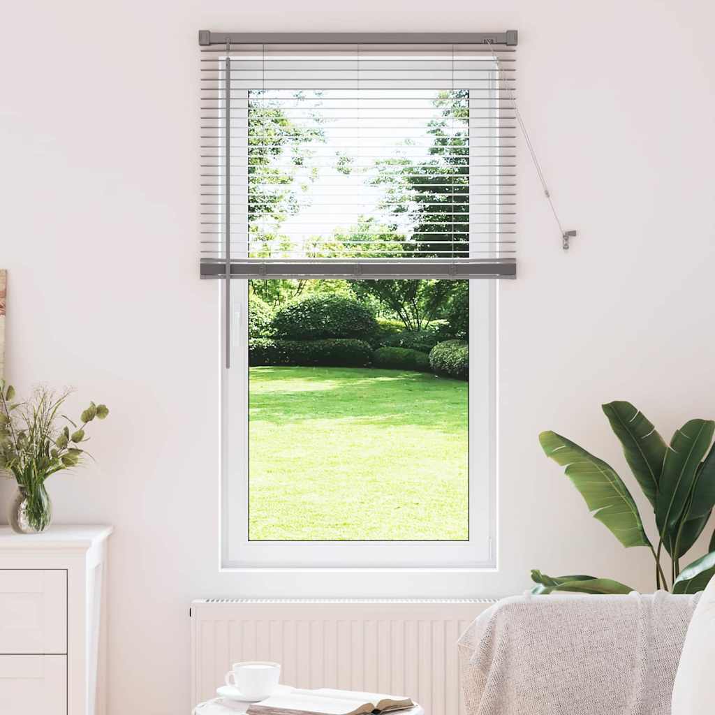 Venetian Blinds Height Adjustable Silver 130 x 75 cm Aluminium