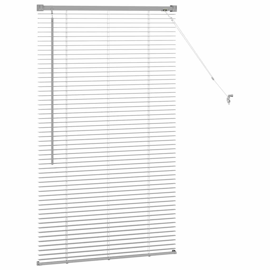 Venetian Blinds Height Adjustable Silver 130 x 75 cm Aluminium