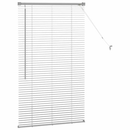 Venetian Blinds Height Adjustable Silver 130 x 75 cm Aluminium