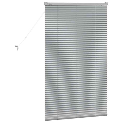 Venetian Blinds Height Adjustable Silver 130 x 75 cm Aluminium