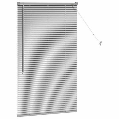 Venetian Blinds Silver 130 x 80 cm Aluminium