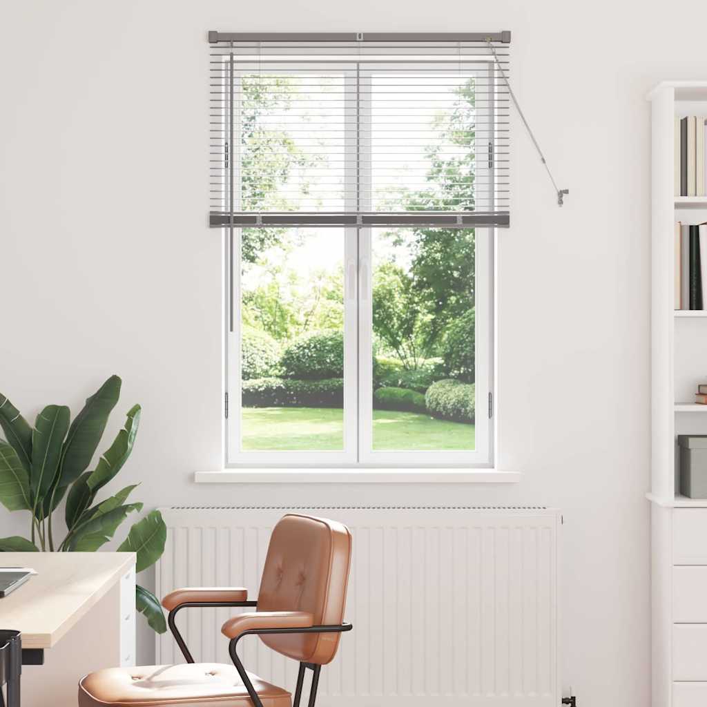 Venetian Blinds Height Adjustable Silver 130 x 85 cm Aluminium