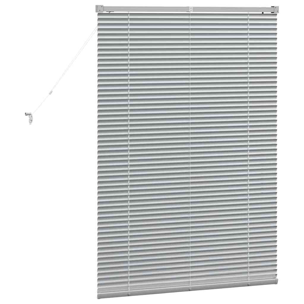Venetian Blinds Height Adjustable Silver 130 x 85 cm Aluminium