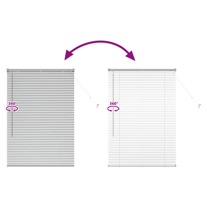 Venetian Blinds Height Adjustable Silver 130 x 85 cm Aluminium