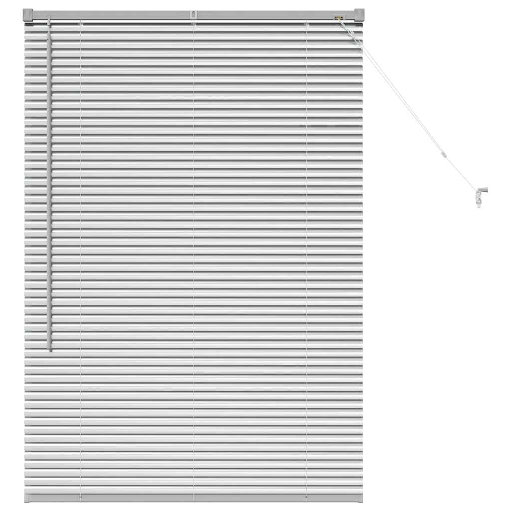 Venetian Blinds Height Adjustable Silver 130 x 90 cm Aluminium