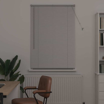 Venetian Blinds Height Adjustable Silver 130 x 95 cm Aluminium