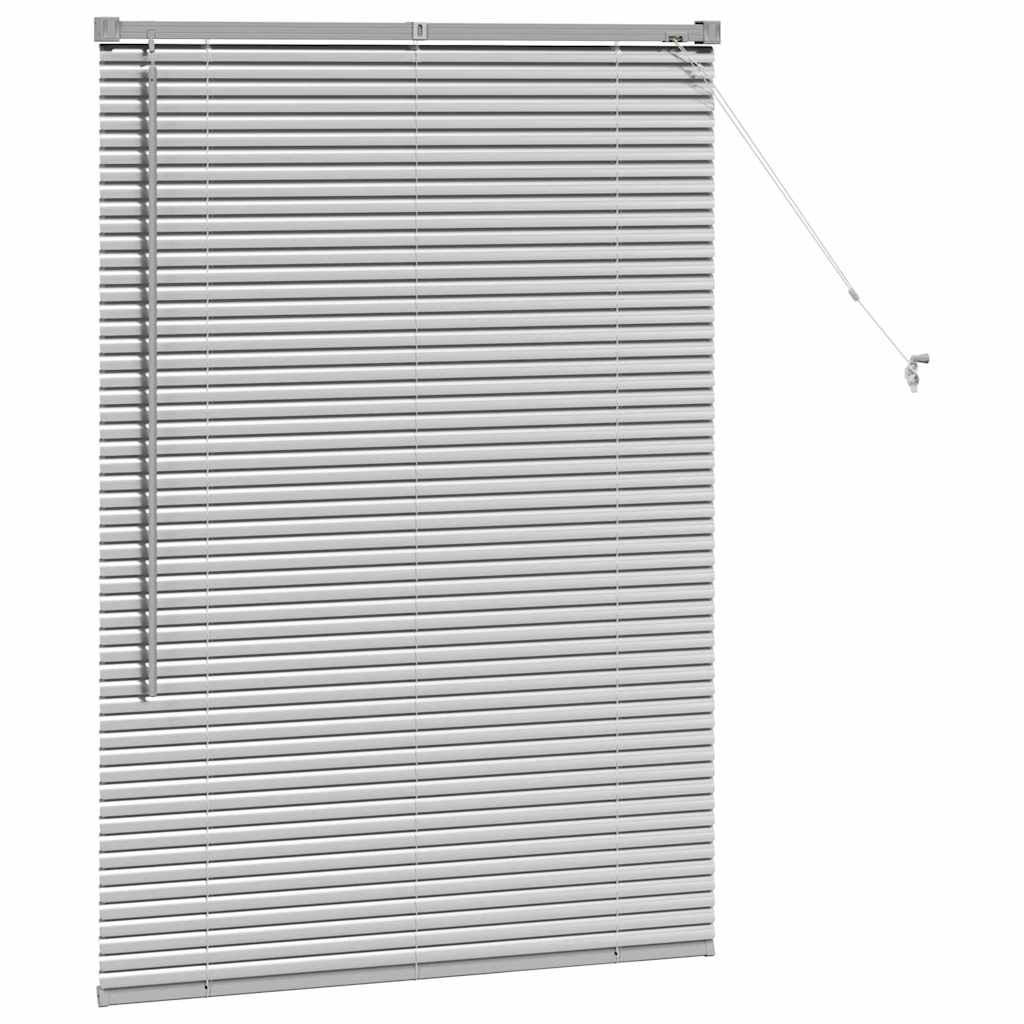 Venetian Blinds Height Adjustable Silver 130 x 95 cm Aluminium