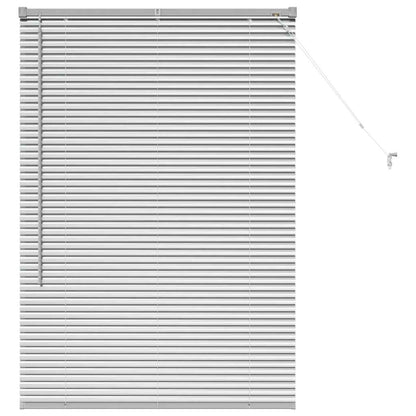 Venetian Blinds Height Adjustable Silver 130 x 95 cm Aluminium