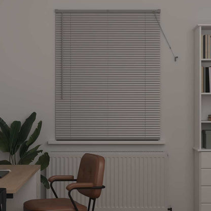 Venetian Blinds Height Adjustable Silver 130 x 100 cm Aluminium