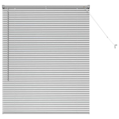Venetian Blinds Height Adjustable Silver 130 x 105 cm Aluminium