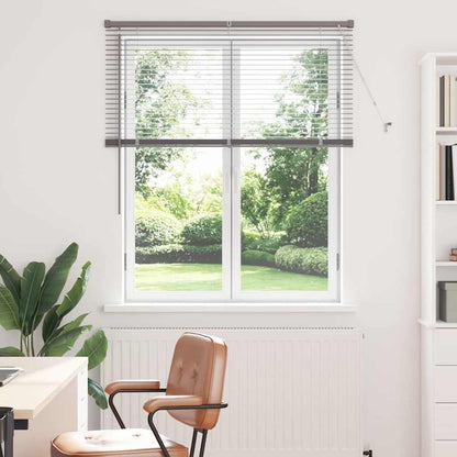 Venetian Blinds Height Adjustable Silver 130 x 120 cm Aluminium