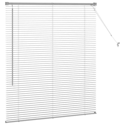 Venetian Blinds Height Adjustable Silver 130 x 120 cm Aluminium