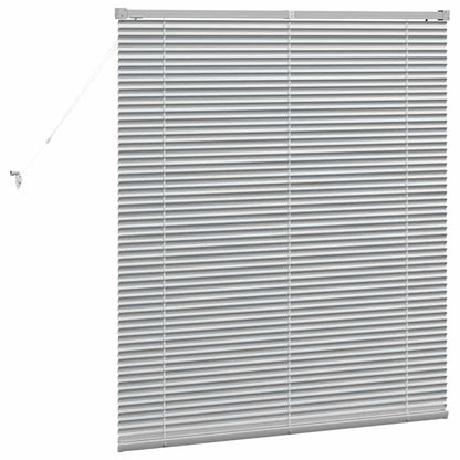 Venetian Blinds Height Adjustable Silver 130 x 120 cm Aluminium