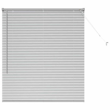Venetian Blinds Height Adjustable Silver 130 x 120 cm Aluminium