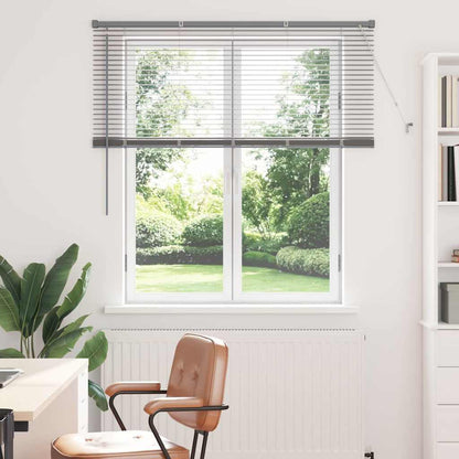 Venetian Blinds Height Adjustable Silver 130 x 130 cm Aluminium