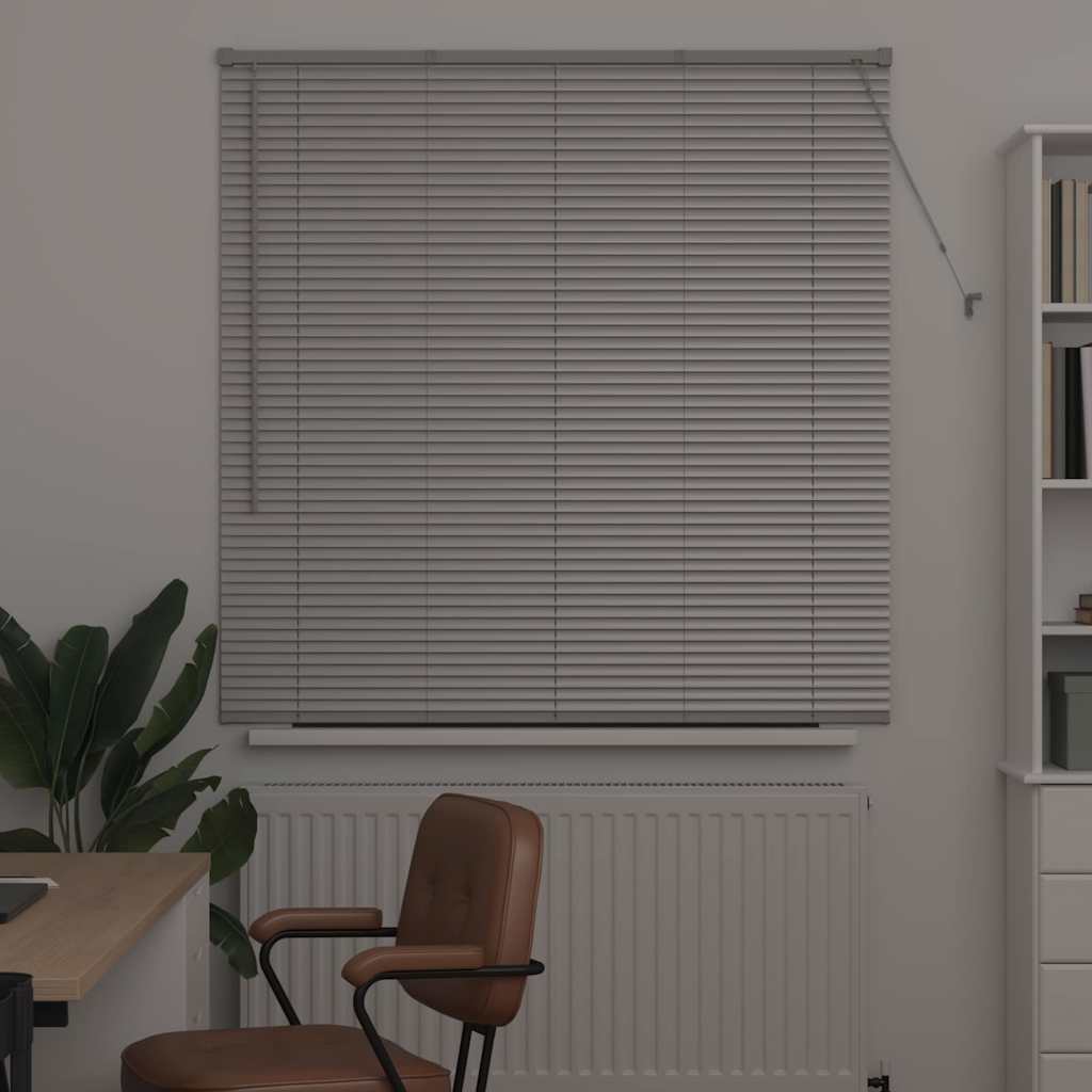 Venetian Blinds Height Adjustable Silver 130 x 130 cm Aluminium
