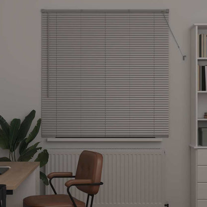 Venetian Blinds Height Adjustable Silver 130 x 135 cm Aluminium