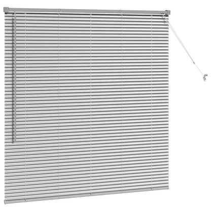 Venetian Blinds Height Adjustable Silver 130 x 135 cm Aluminium