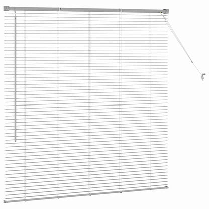 Venetian Blinds Height Adjustable Silver 130 x 135 cm Aluminium
