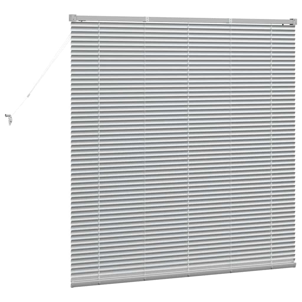 Venetian Blinds Height Adjustable Silver 130 x 135 cm Aluminium
