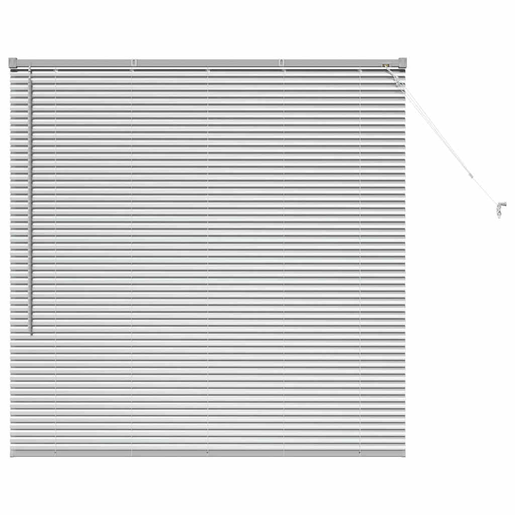 Venetian Blinds Height Adjustable Silver 130 x 135 cm Aluminium