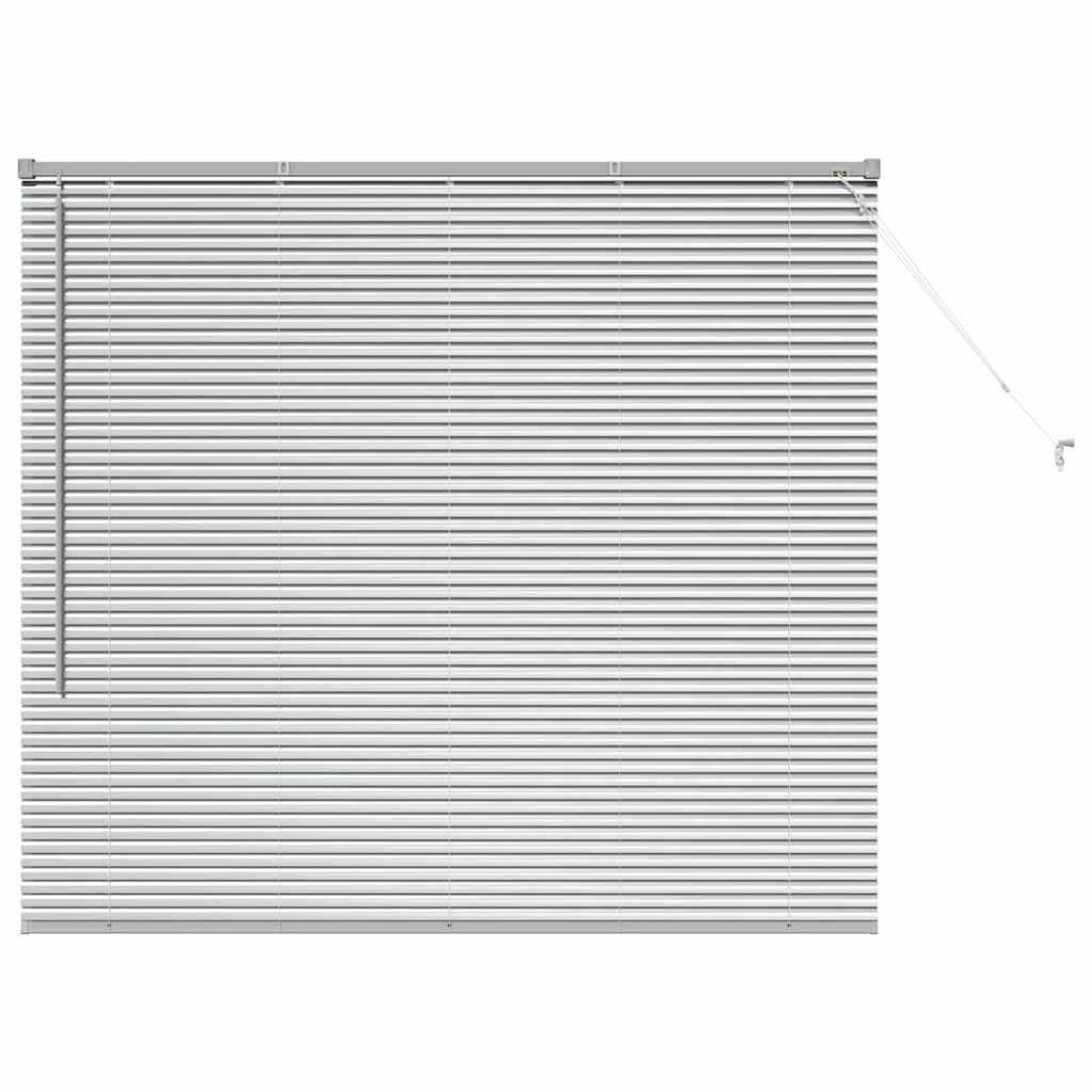 Venetian Blinds Height Adjustable Silver 130 x 140 cm Aluminium
