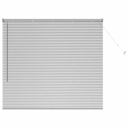 Venetian Blinds Height Adjustable Silver 130 x 140 cm Aluminium