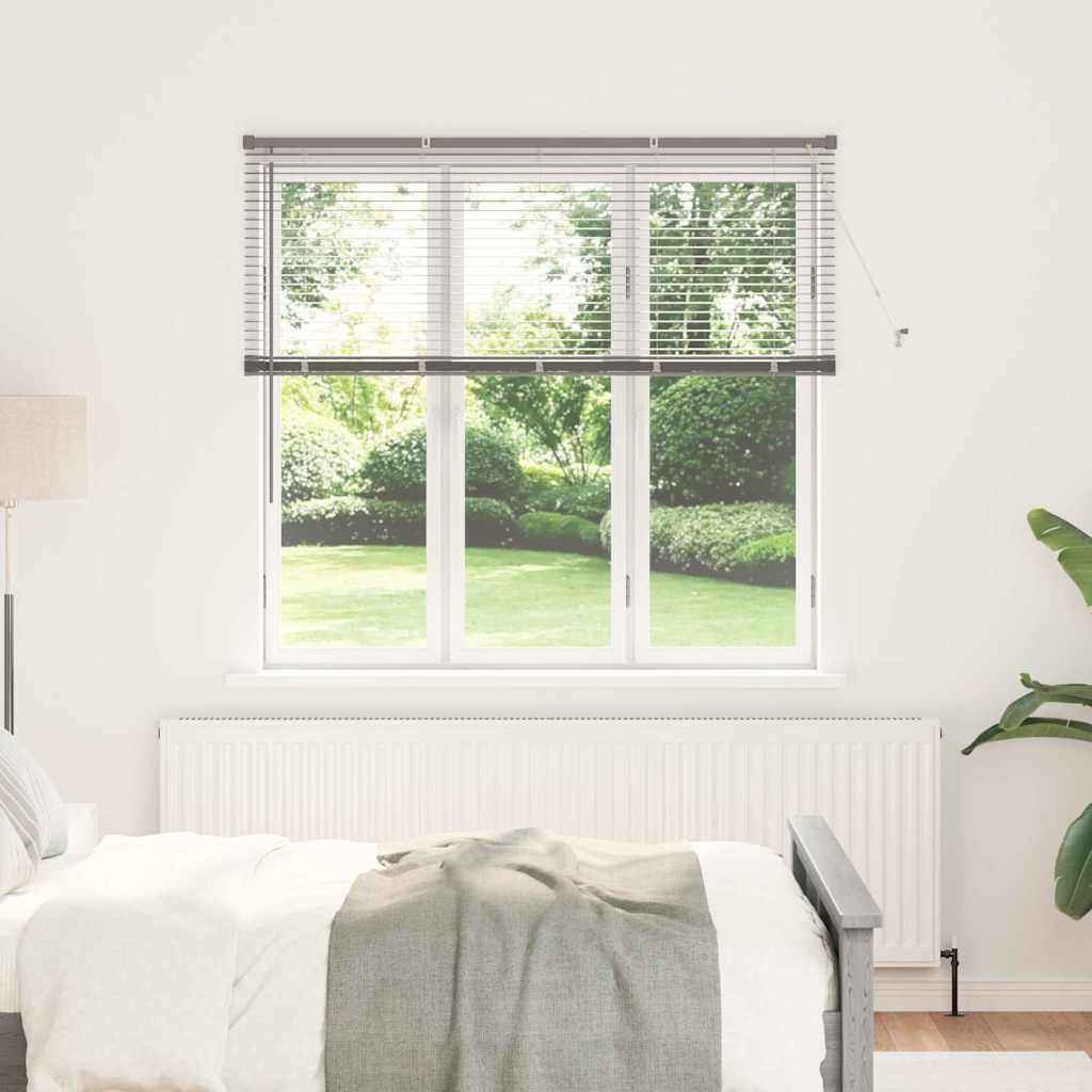 Venetian Blinds Height Adjustable Silver 130 x 145 cm Aluminium
