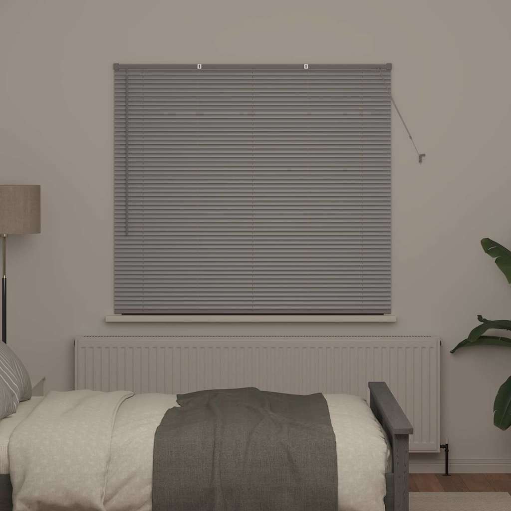 Venetian Blinds Height Adjustable Silver 130 x 145 cm Aluminium