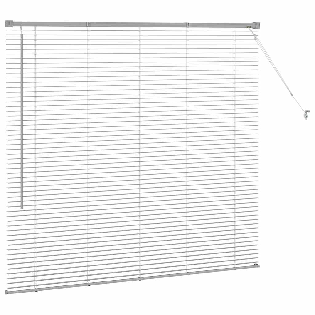 Venetian Blinds Height Adjustable Silver 130 x 145 cm Aluminium