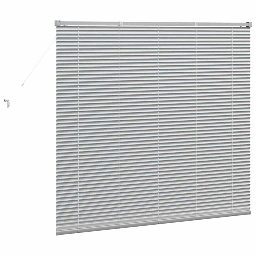 Venetian Blinds Height Adjustable Silver 130 x 145 cm Aluminium