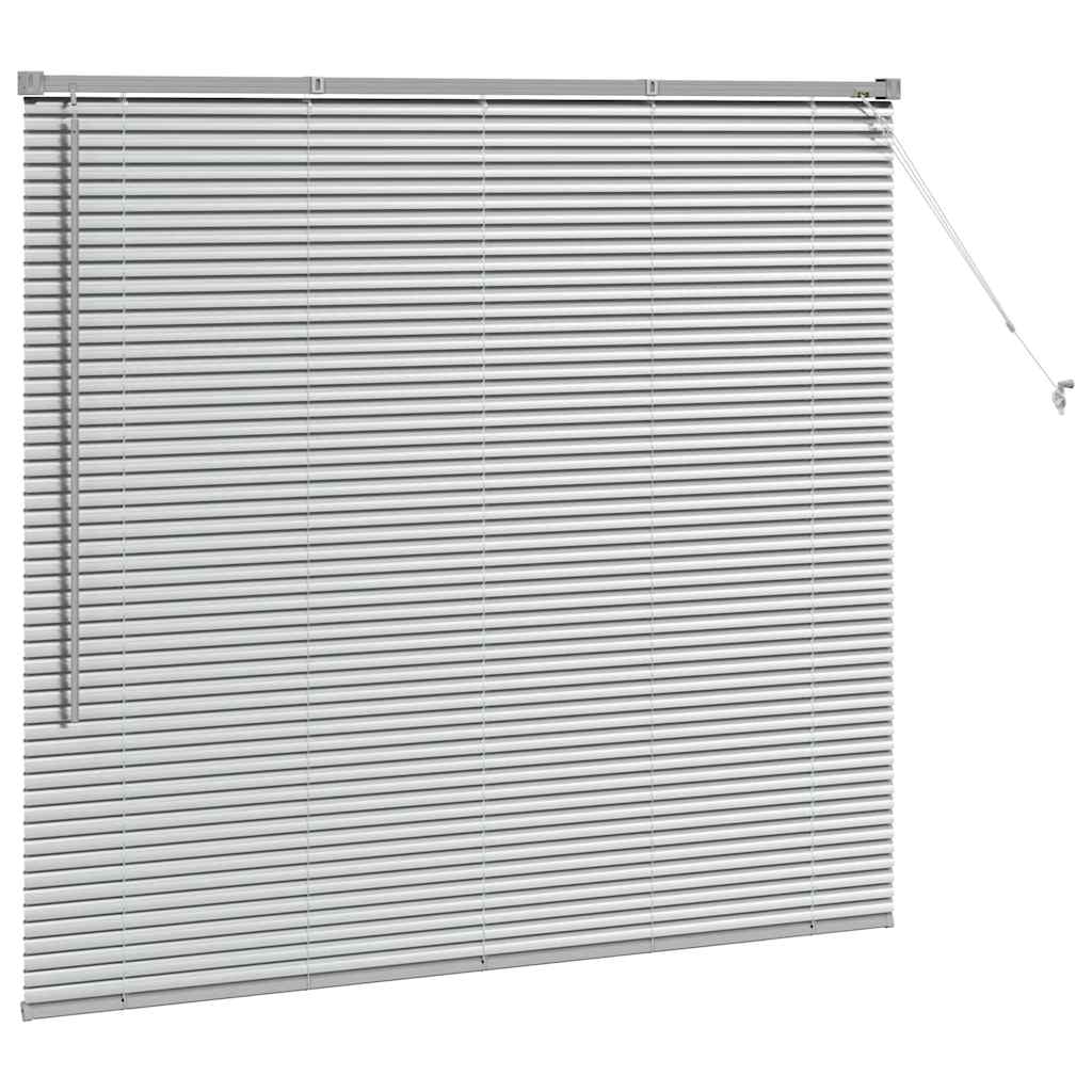 Venetian Blinds Height Adjustable Silver 130 x 150 cm Aluminium