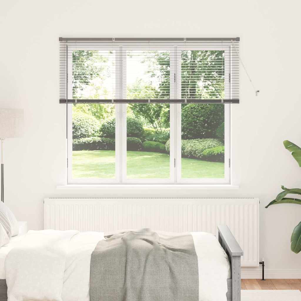 Venetian Blinds Height Adjustable Silver 130 x 155 cm Aluminium