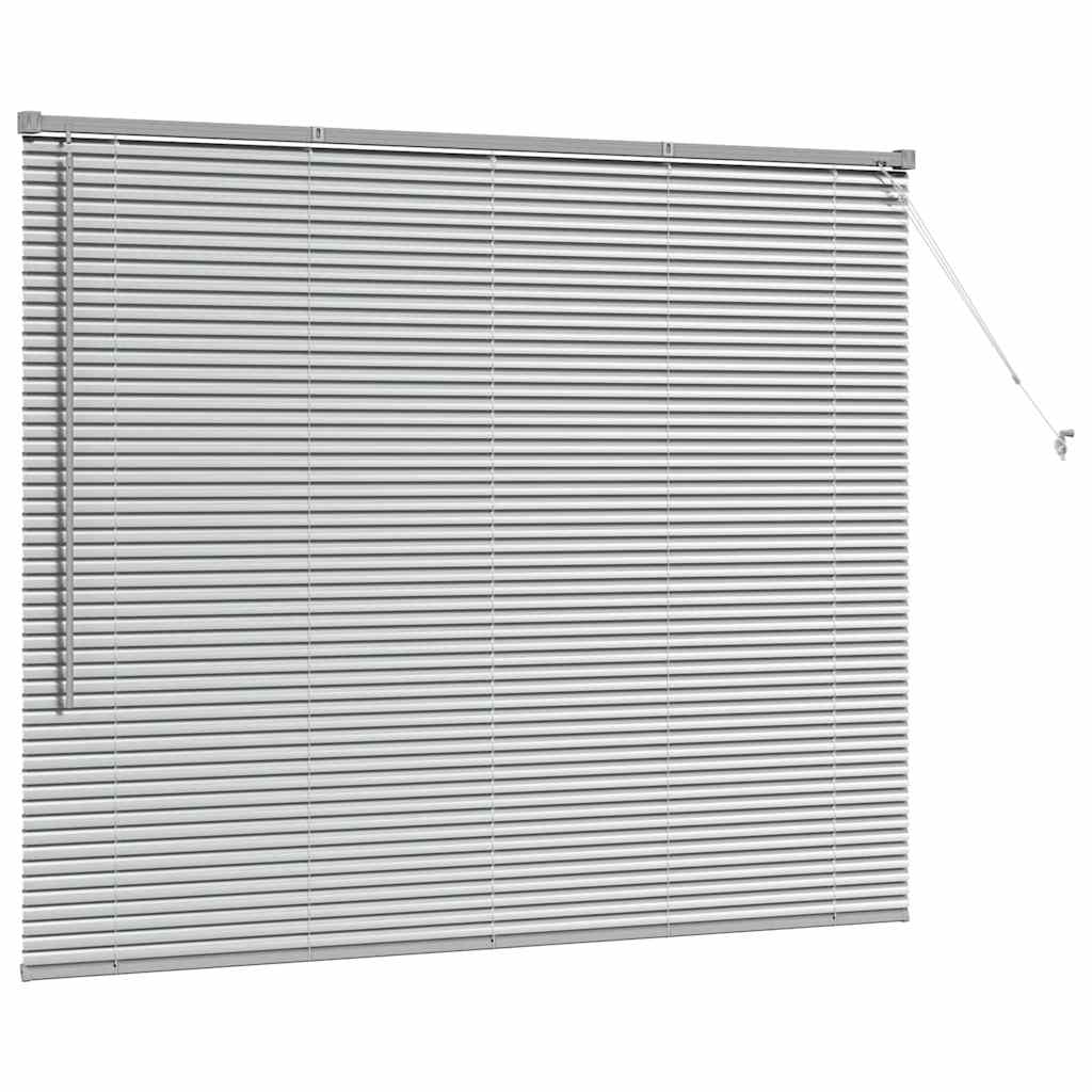 Venetian Blinds Height Adjustable Silver 130 x 155 cm Aluminium