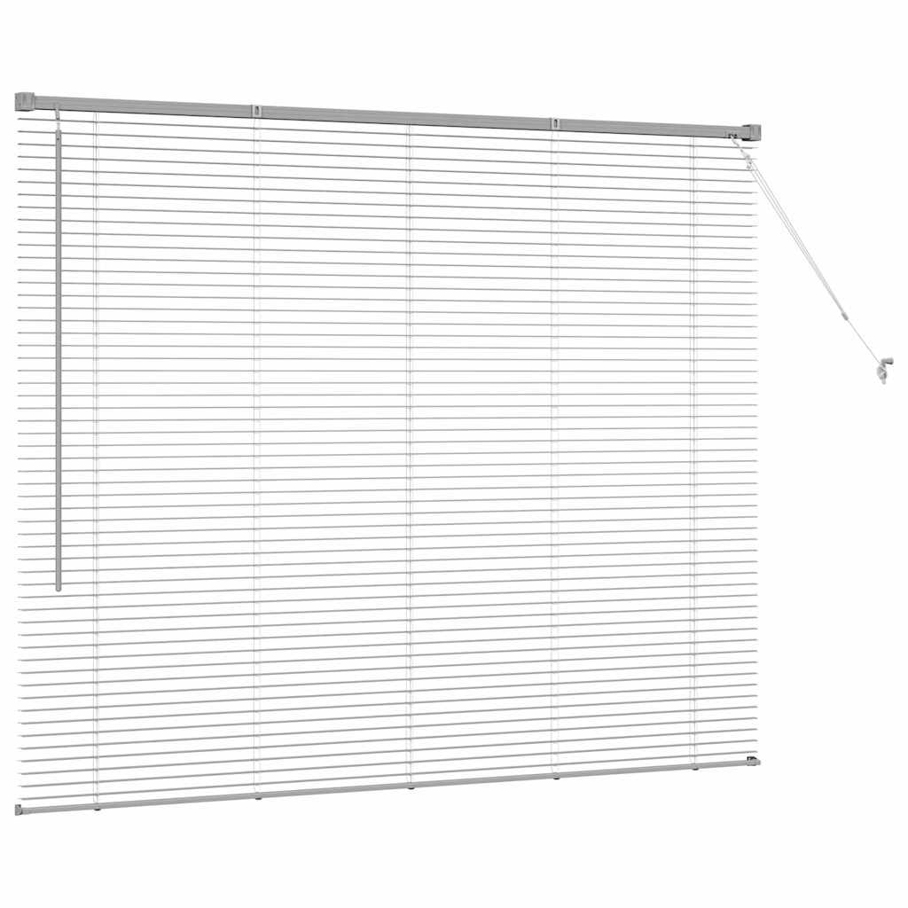 Venetian Blinds Height Adjustable Silver 130 x 155 cm Aluminium