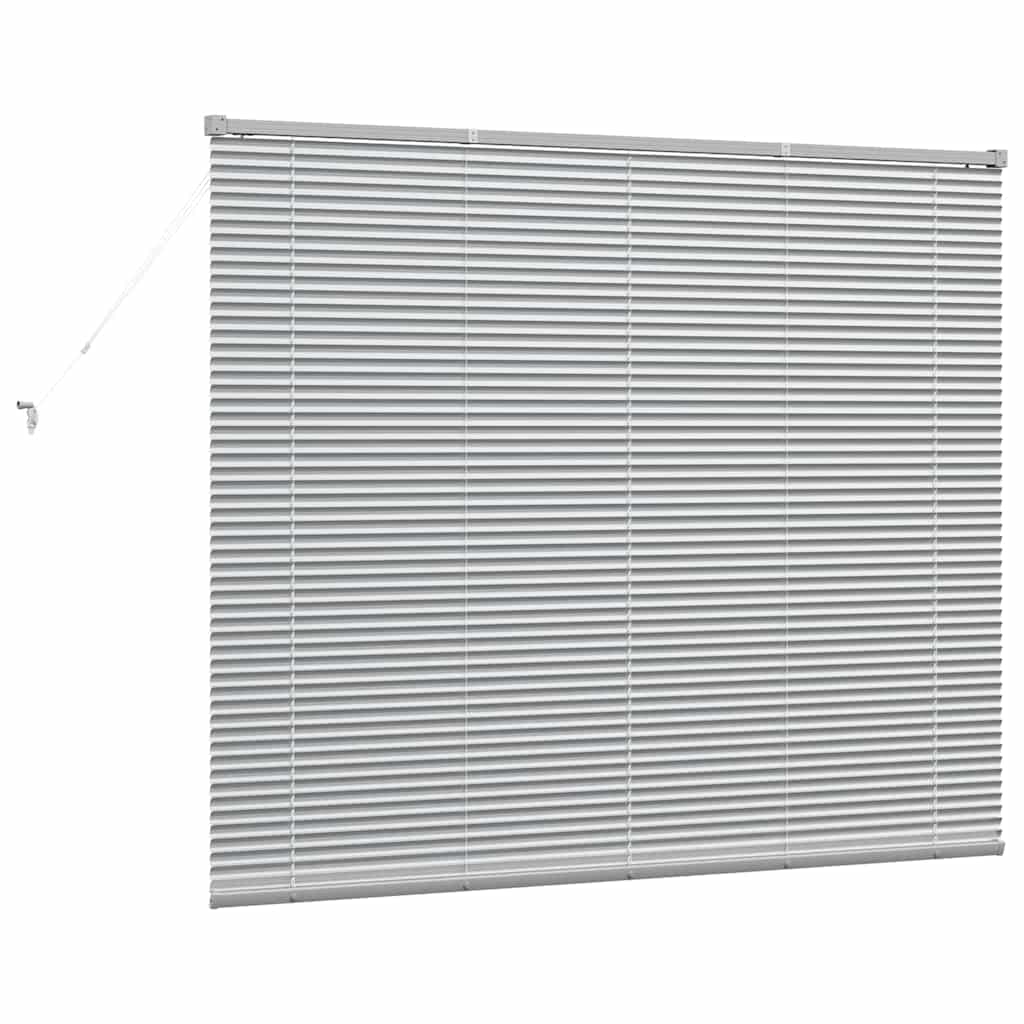 Venetian Blinds Height Adjustable Silver 130 x 155 cm Aluminium