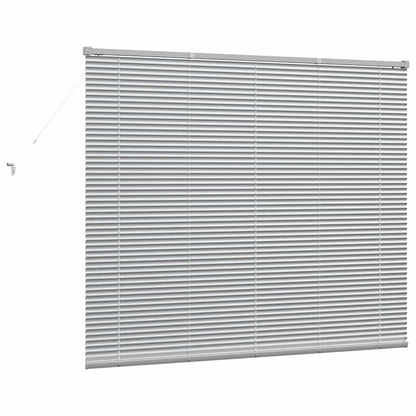 Venetian Blinds Height Adjustable Silver 130 x 155 cm Aluminium