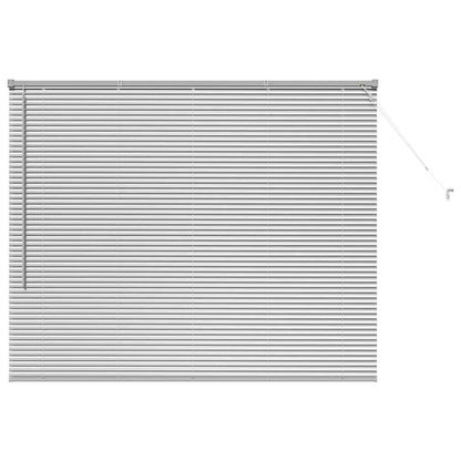 Venetian Blinds Height Adjustable Silver 130 x 155 cm Aluminium