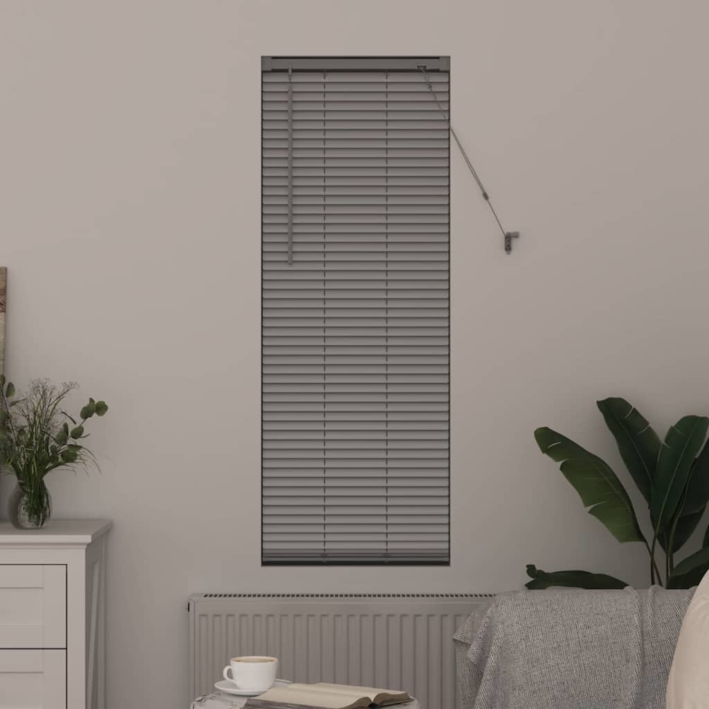 Venetian Blinds Height Adjustable Silver 175 x 40 cm Aluminium