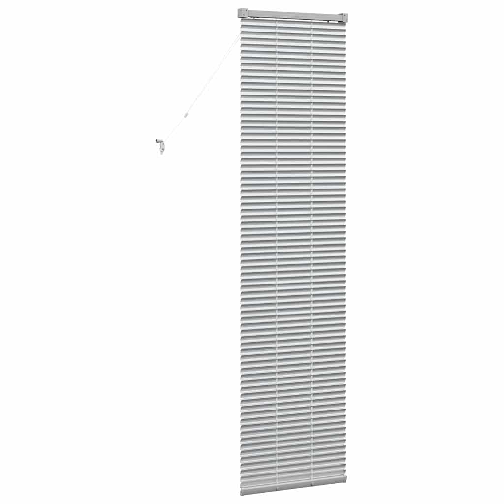 Venetian Blinds Height Adjustable Silver 175 x 50 cm Aluminium