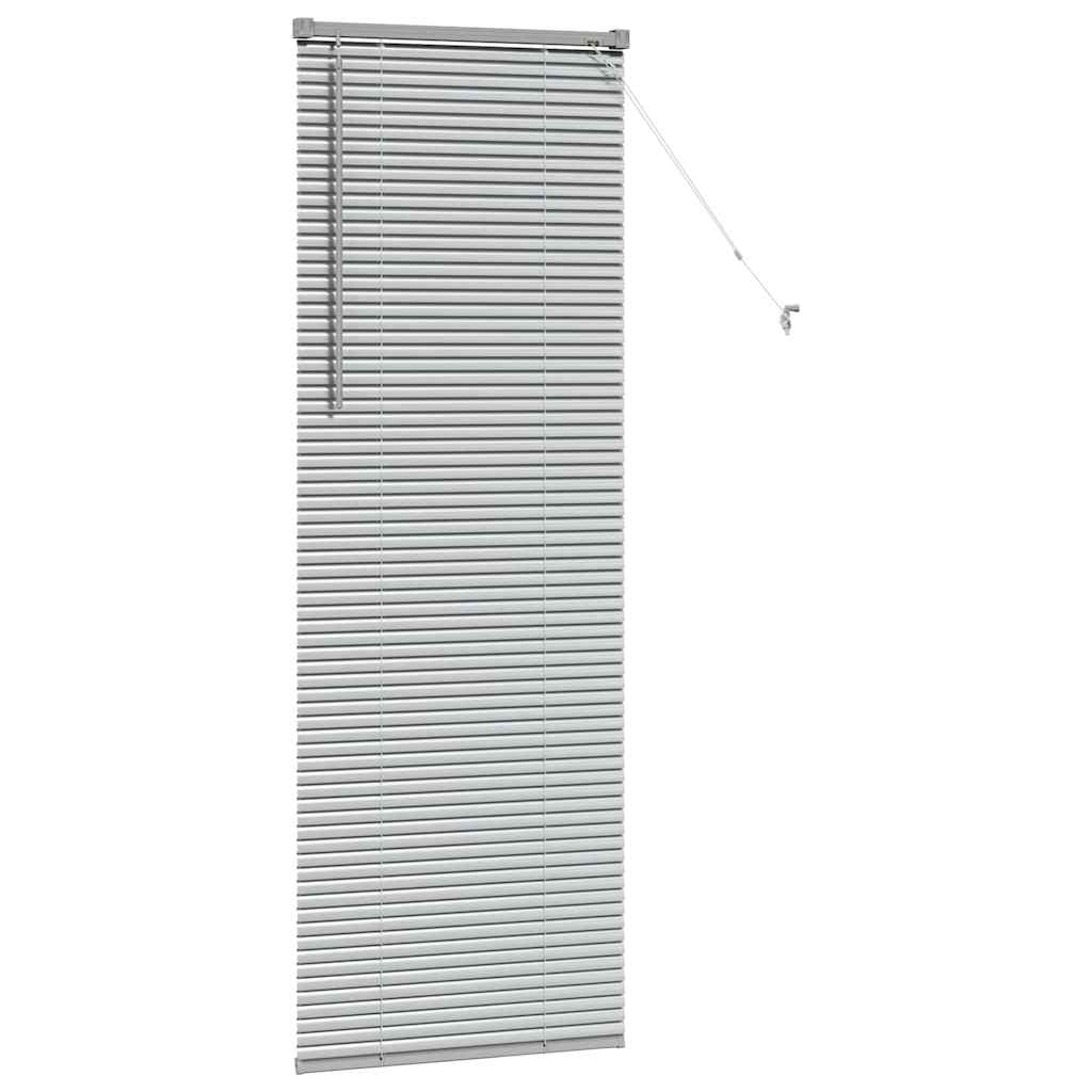 Venetian Blinds Height Adjustable Silver 175 x 55 cm Aluminium