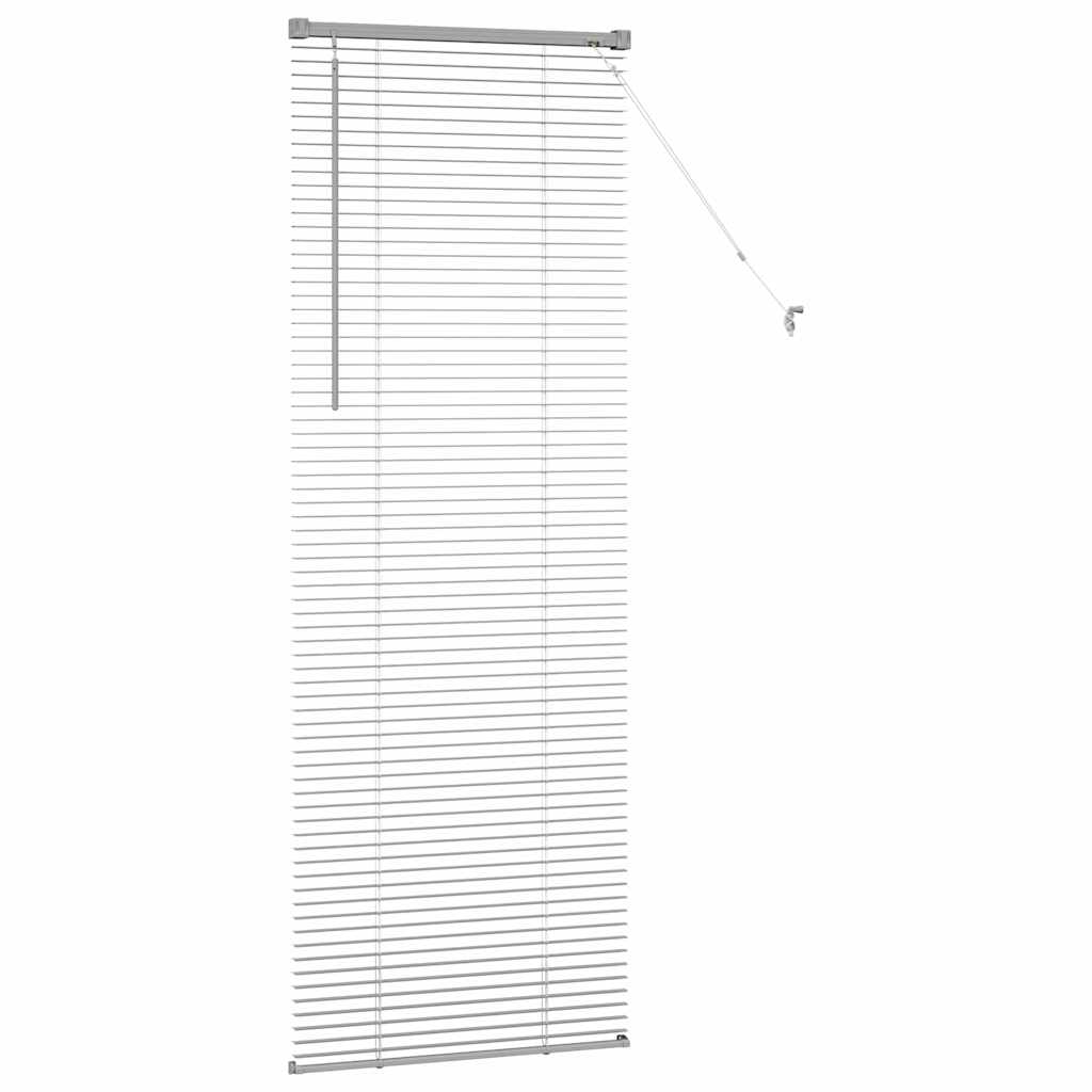 Venetian Blinds Height Adjustable Silver 175 x 55 cm Aluminium