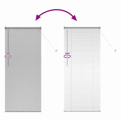 Venetian Blinds Height Adjustable Silver 175 x 70 cm Aluminium