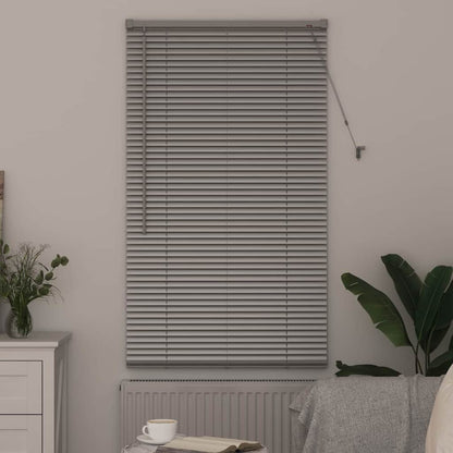 Venetian Blinds Height Adjustable Silver 175 x 80 cm Aluminium