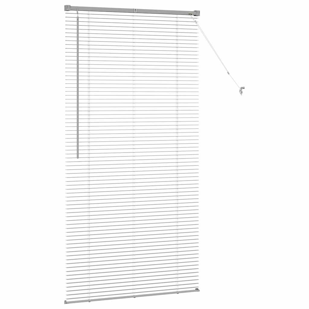 Venetian Blinds Height Adjustable Silver 175 x 90 cm Aluminium